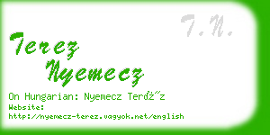 terez nyemecz business card